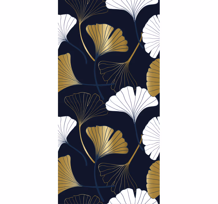 Tapete Florale Ornamente ginkgoblattzusammensetzung - TenStickers