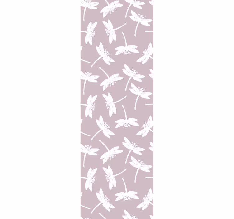 Tapete Schmetterling lila libellenmuster - TenStickers