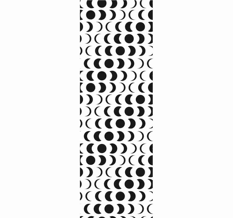 Tapete geometrisch schwarzes kreisförmiges muster - TenStickers