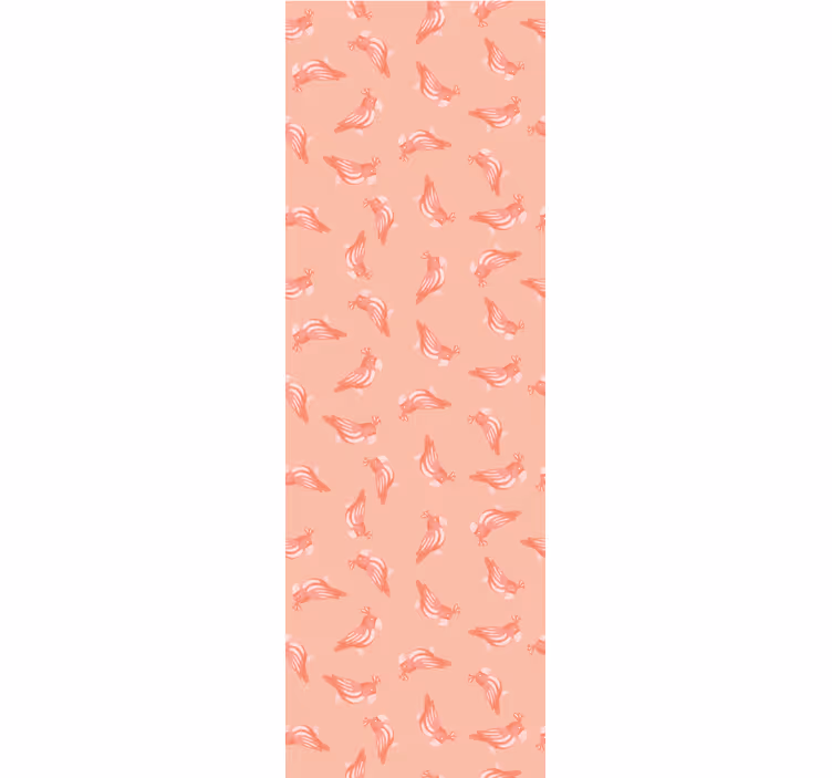 Tapete vögel elegantes pinkes muster - TenStickers