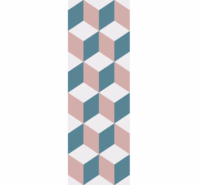 Tapete geometrisch 3d-würfelanordnung - TenStickers