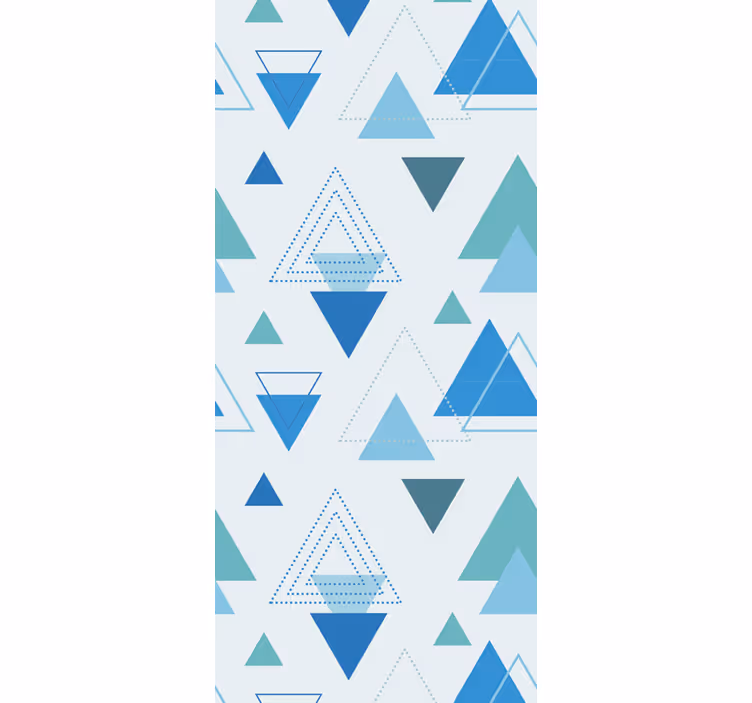 Tapete Dreiecke blaue moderne formen - TenStickers