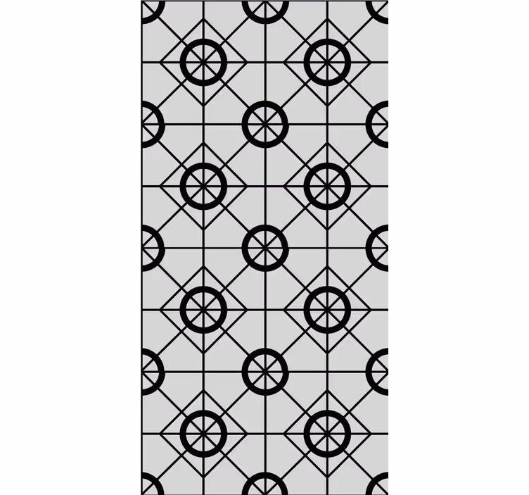 Tapete Fliesenoptik geometrisches schwarzes muster - TenStickers