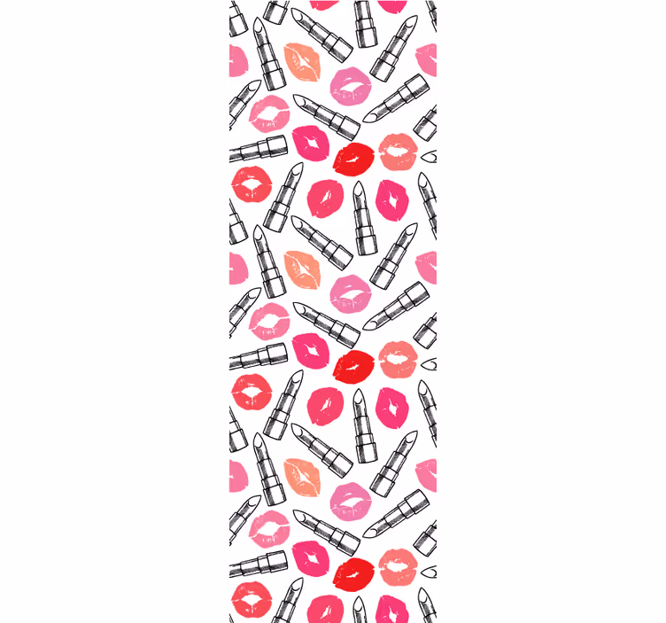Tapete selbst gestalten kuss und lippenstift - TenStickers