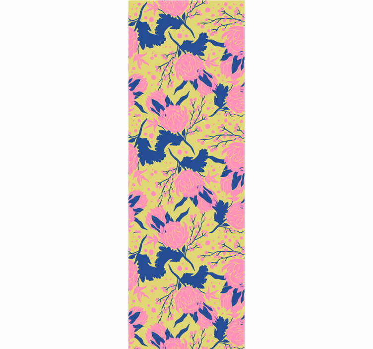 Blumentapete lebendiges blumenmuster - TenStickers
