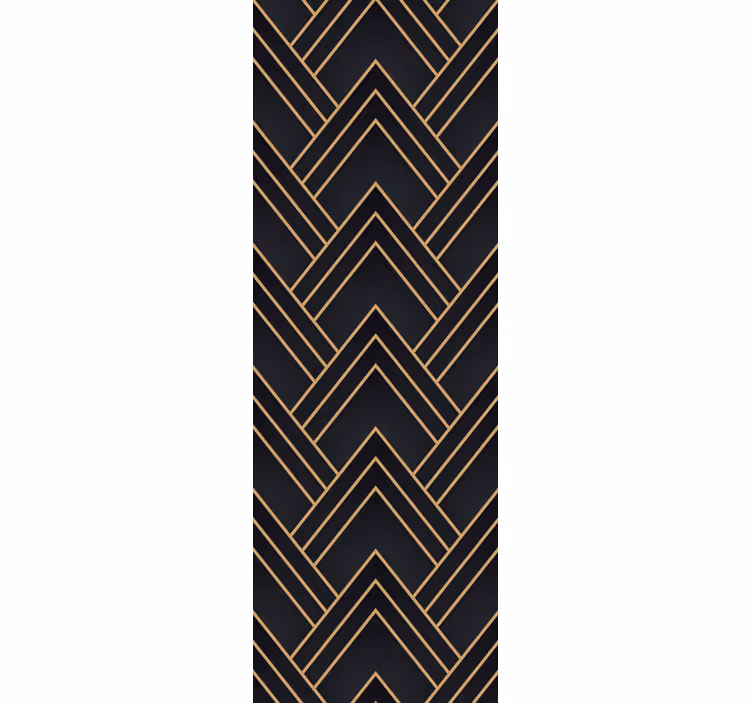 Tapete geometrisch goldenes zickzack-muster - TenStickers