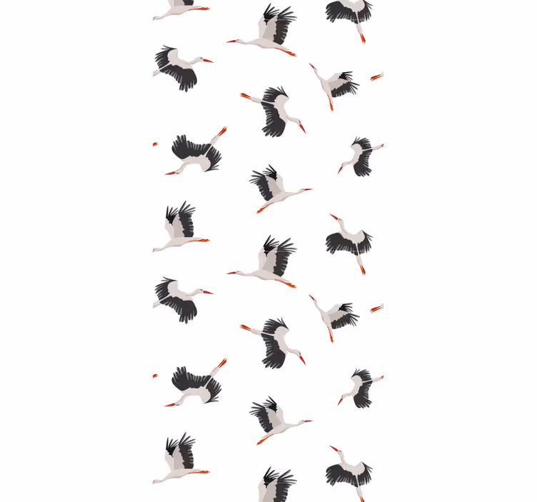 Tapete Vögel fliegende störche - TenStickers