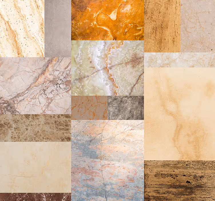 Marmor Tapete patchwork-design mit marmorstruktur - TenStickers