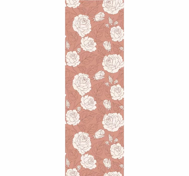 Blumentapete rosenblütenmuster - TenStickers