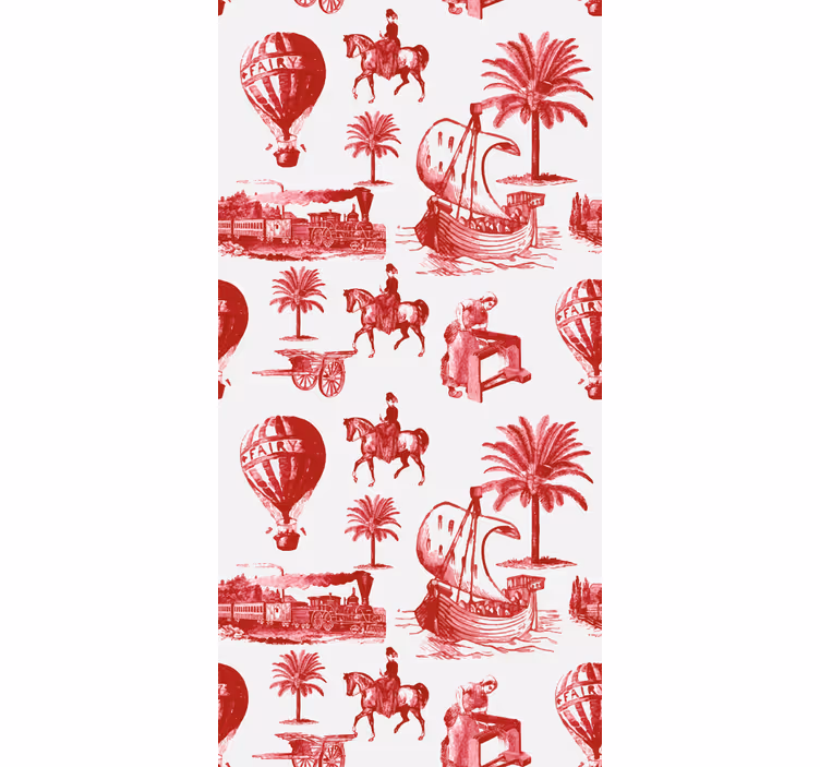 Tapete vintage mit nostalgischen reiseszenen - TenStickers