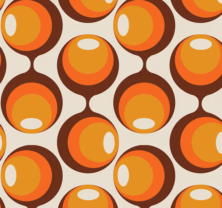 Tapete Vintage halblängliche form, design 70er - TenStickers