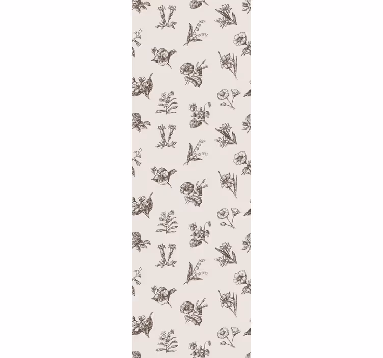 Blumentapete Blätter und Pflanzen - TenStickers