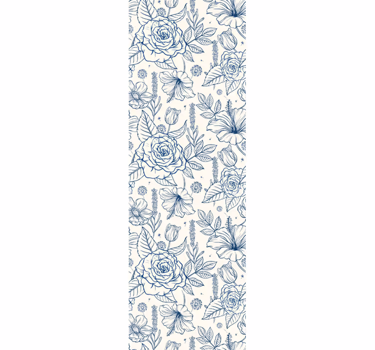 Pflanzen Tapete blaue Blume - TenStickers