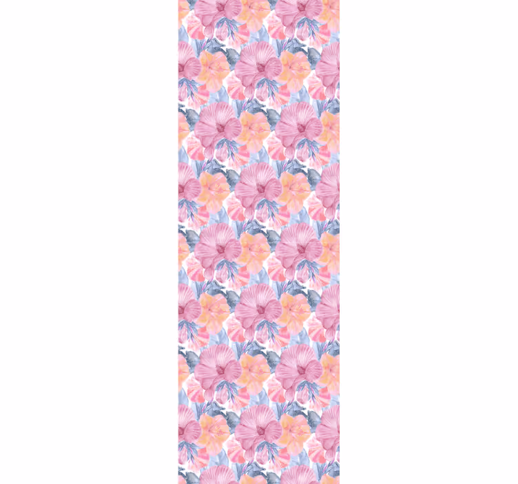 Blumentapete bunte Wasserfarben - TenStickers