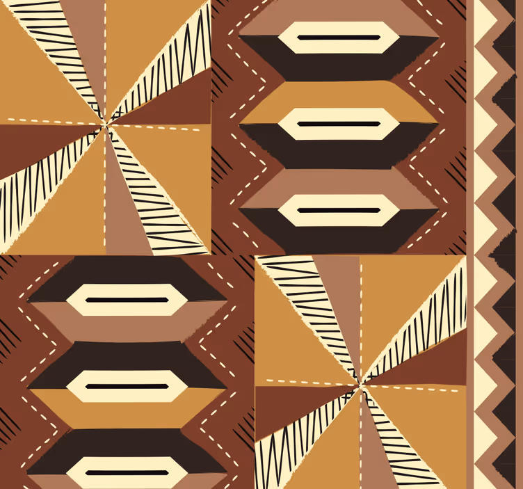 Korridor Tapeten afrikanisches Stammesmuster - TenStickers