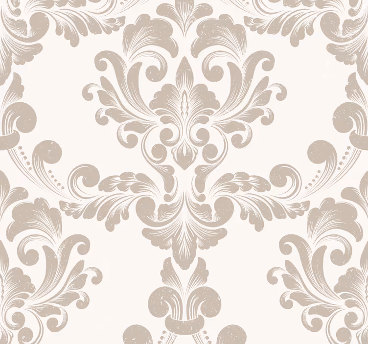Klassische Tapete Damask Muster - TenStickers