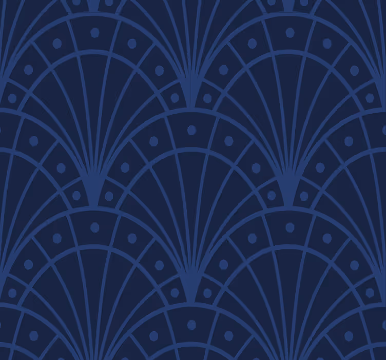 Tapete eingang in marineblau art déco - TenStickers