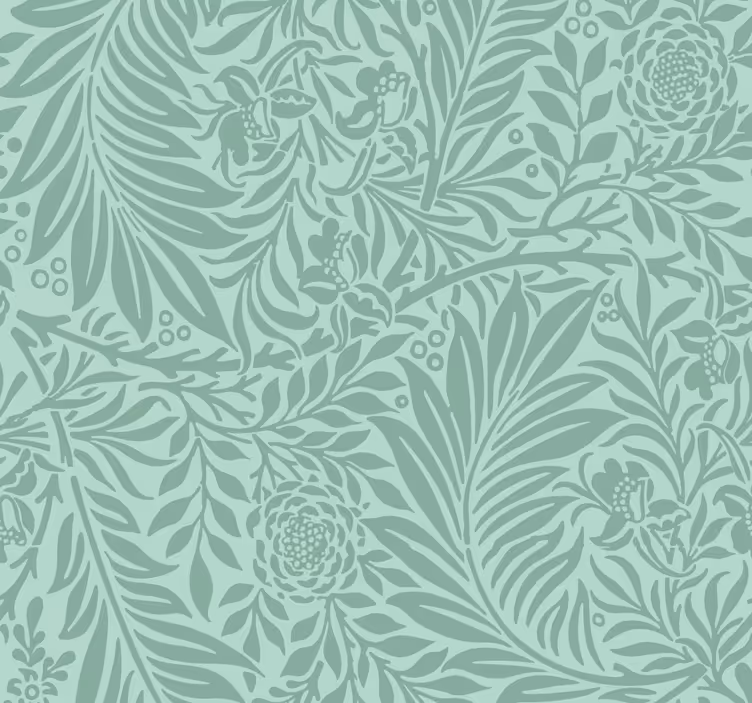Tapete Esszimmer Vintage Muster mintgrün - TenStickers