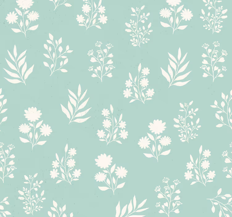 Flur Tapete kleines Blumenmuster - TenStickers