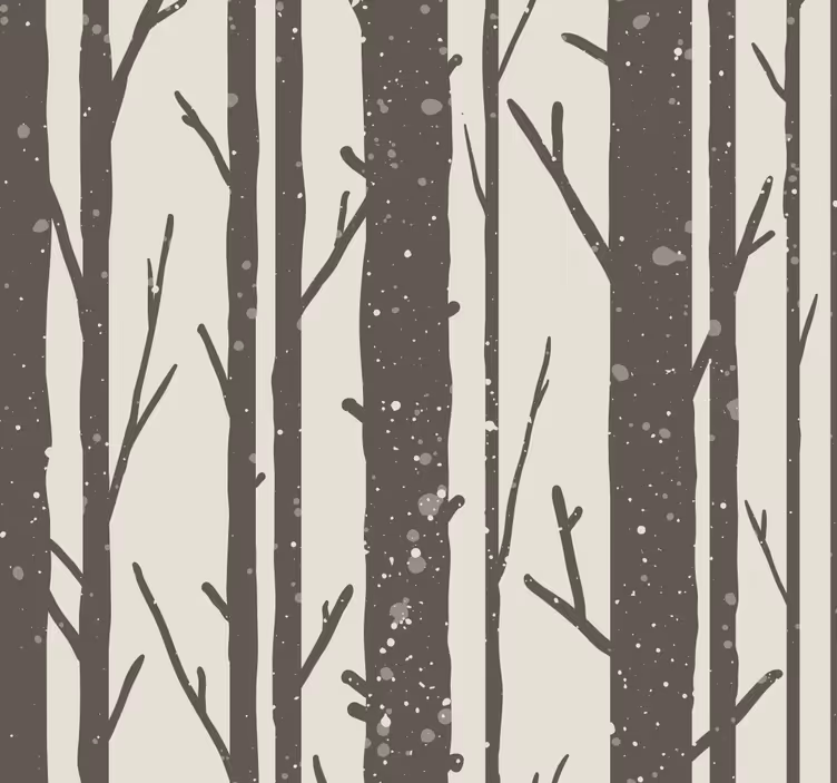 Tapete Kopfteil Winterbäume - TenStickers