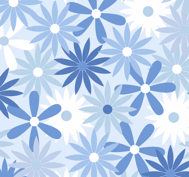 Tapete Florale Ornamente blühende geometrische Verschmelzung - TenStickers