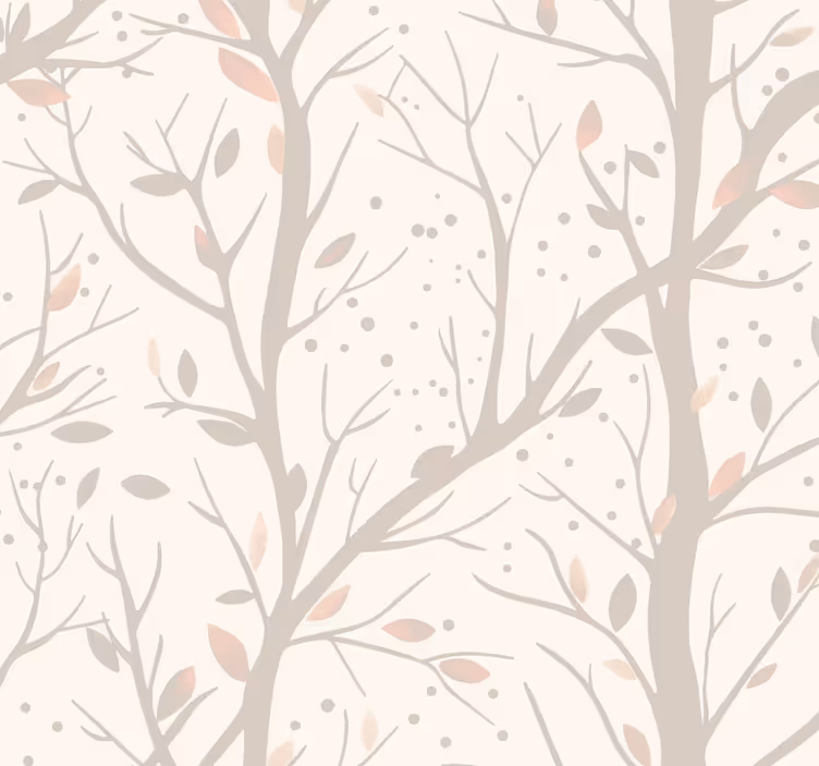Babyzimmer Tapete beige große Zweige - TenStickers