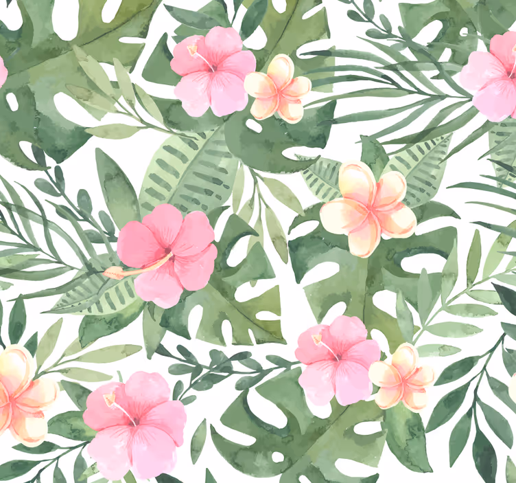 Tapete Blätter florales tropisches muster - TenStickers