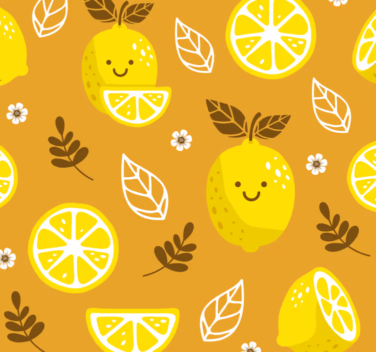 Tapete Küche fröhliches zitrusmuster - TenStickers