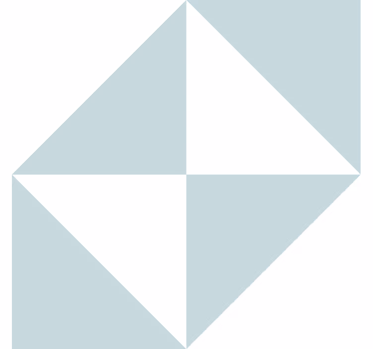Geometrische Tapete blaue dreiecke - TenStickers