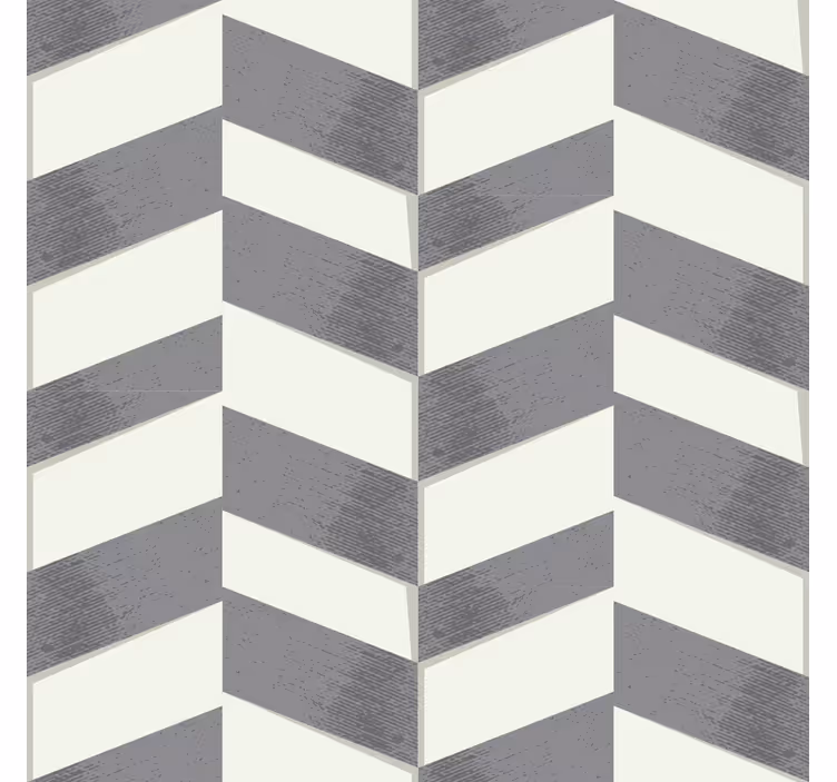 Geometrische Tapete grauer Chevron - TenStickers