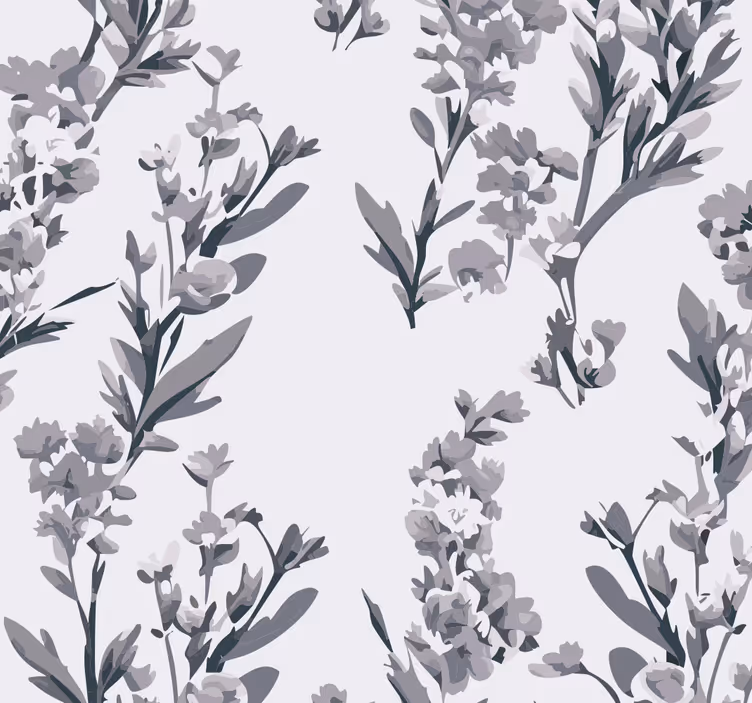Tapete grau Blumen Design - TenStickers