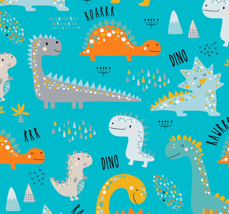 Tapete Dino dinosaurier-freude - TenStickers