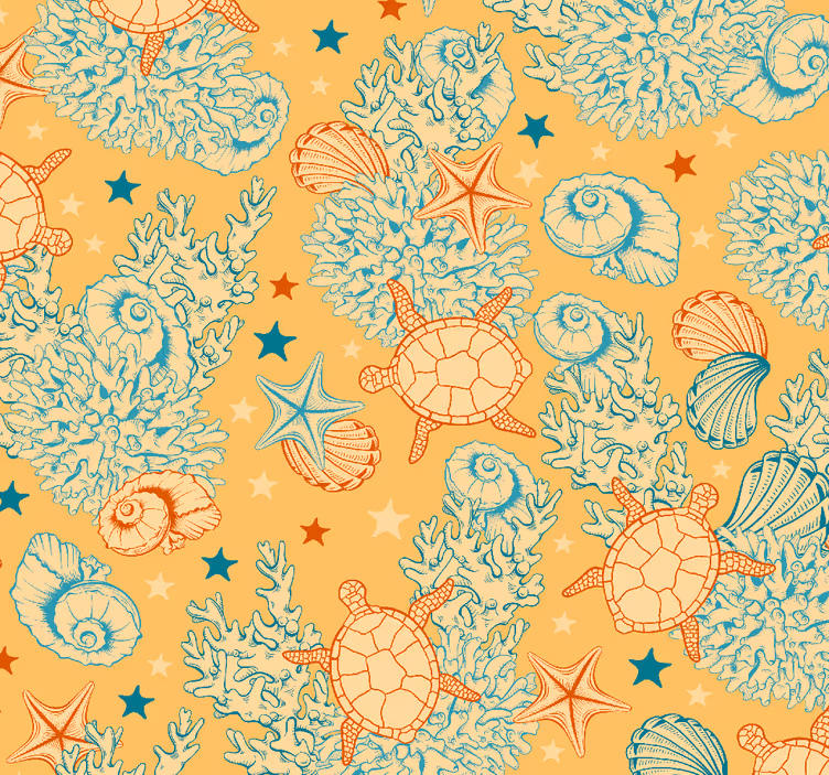 Fische Tapete ensemble mit maritimen motiven - TenStickers