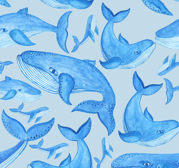 Fische Tapete wasserwalmuster - TenStickers