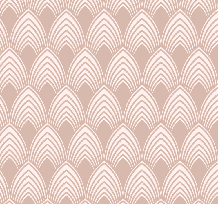 Tapete Rosa geometrisches Vintage-Design - TenStickers