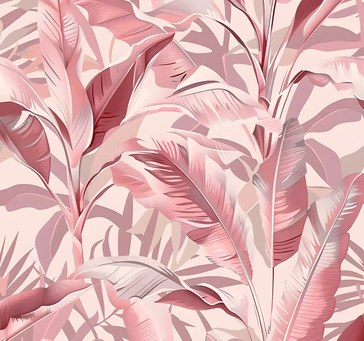 Tapete Rosa Regenwald Muster - TenStickers
