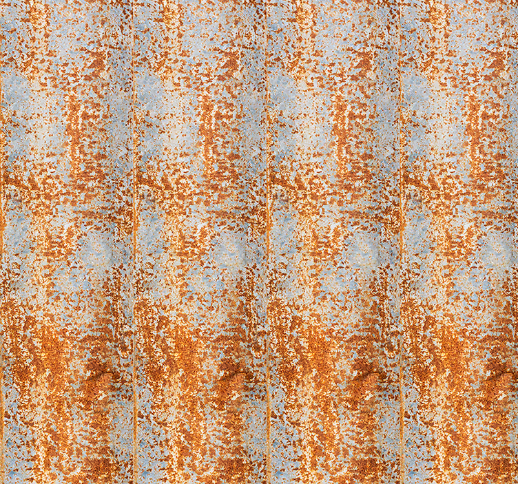 Tapete Ziegel verrostete metallillusion - TenStickers