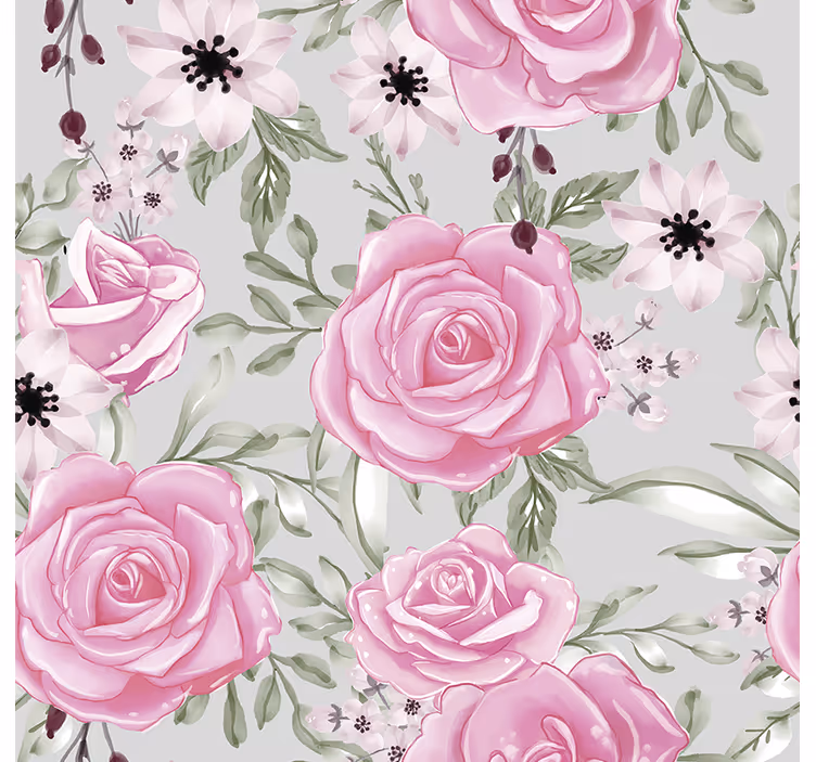 Blumentapete blumenblüte eleganz - TenStickers
