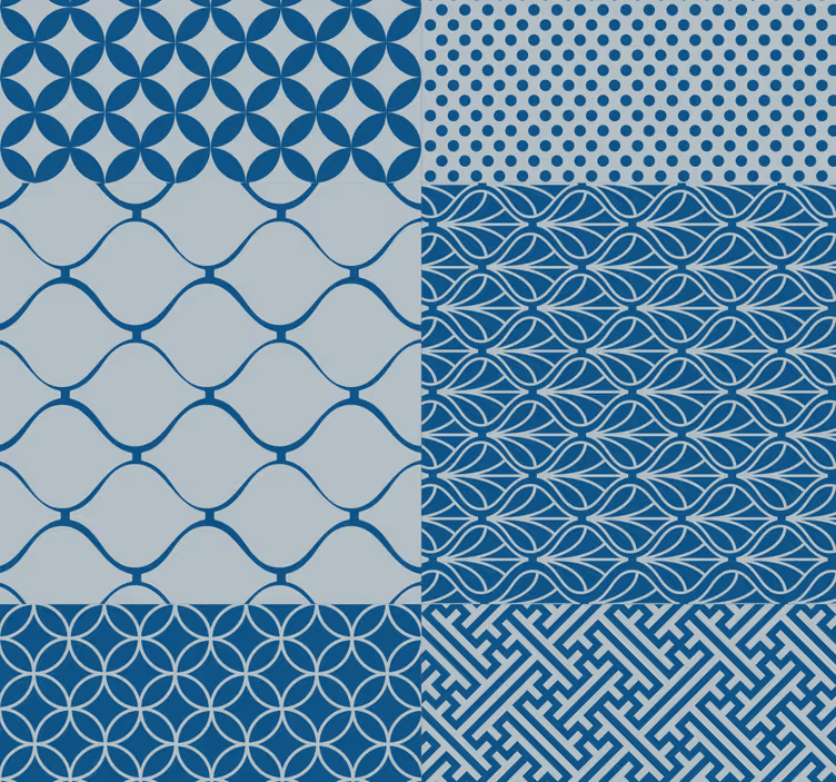 Tapete Fliesenoptik geometrisches musterspiel - TenStickers