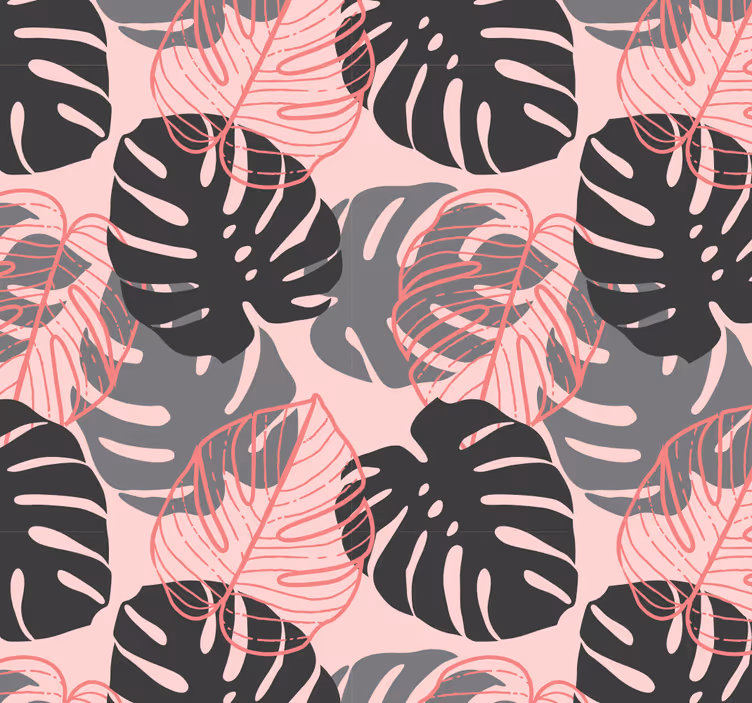 Tapete Blätter tropische monstera - TenStickers