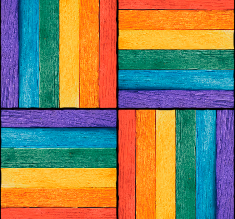 Tapete geometrisch buntes geometrisches muster - TenStickers