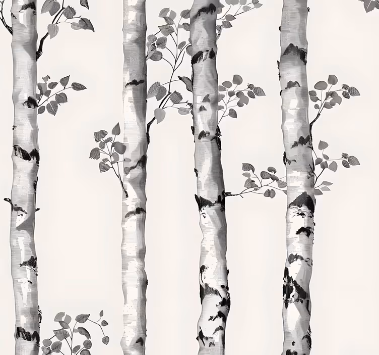 Tapete Eingang winter große bäume - TenStickers