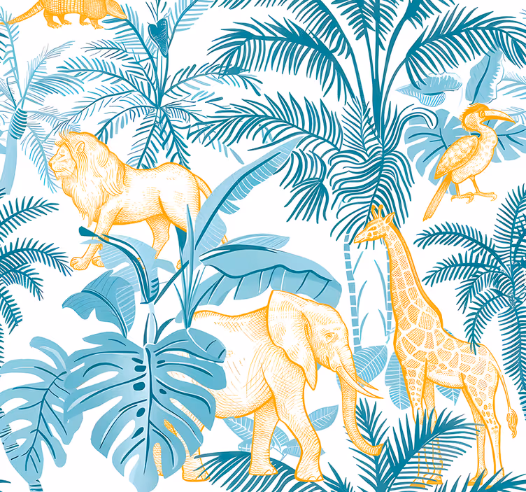 Tiere Tapete afrikanisches Muster - TenStickers
