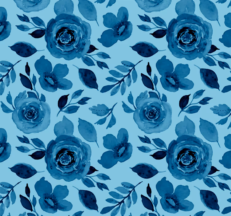 Blumentapete blaue blumenarrangement - TenStickers