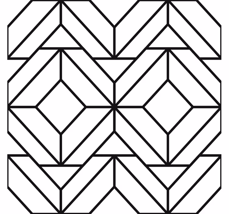 Tapete Modern klassisches geometrisches Muster - TenStickers