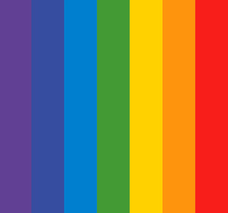Vertikal Tapete regenbogenfarben - TenStickers