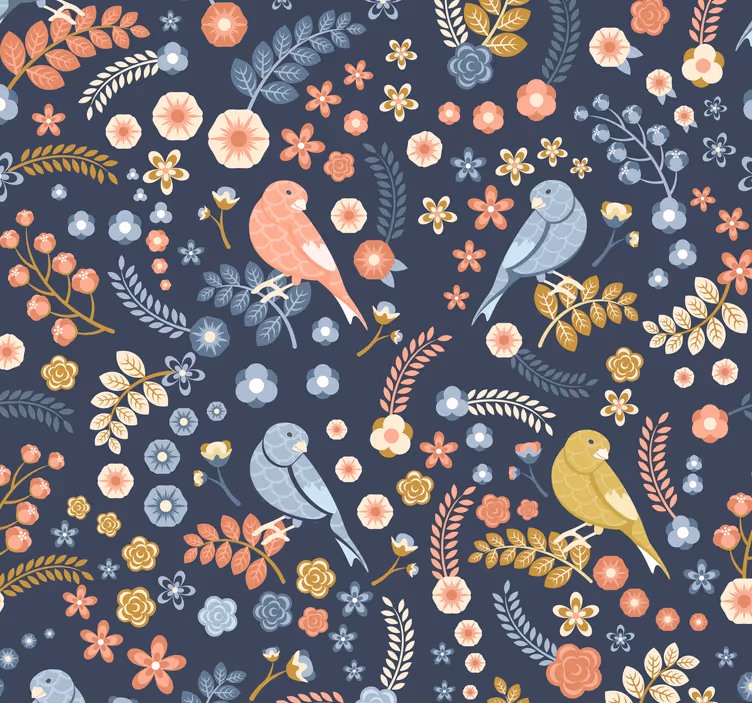 Tapete Natur Emily blumen im nordischen stil - TenStickers