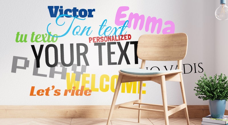 Personalisierte Text Aufkleber