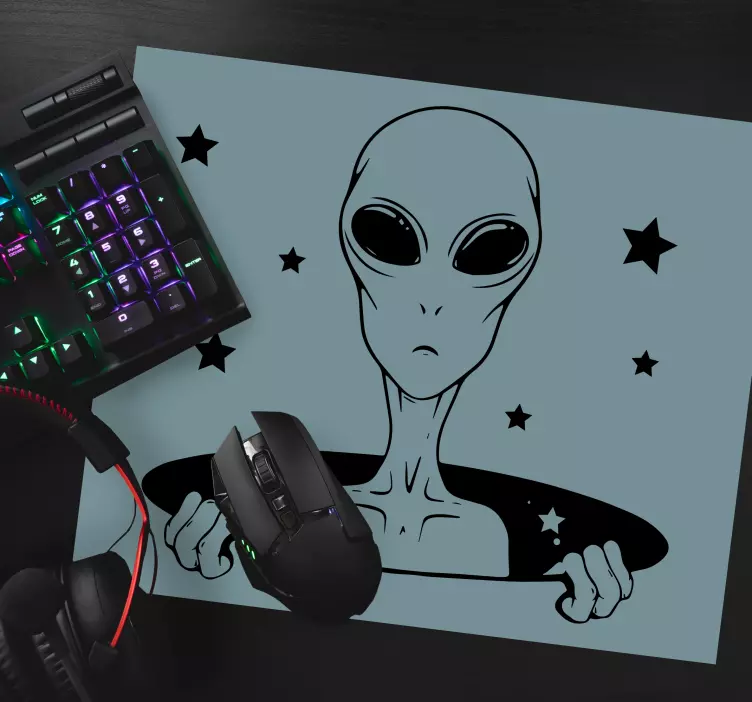 Gaming mauspad alien der sterne hält - TenStickers