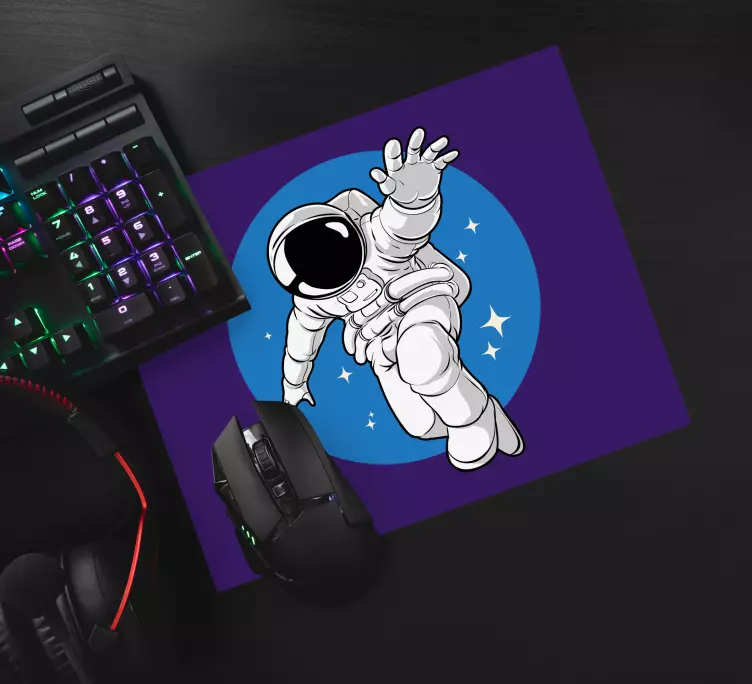 Gaming mauspad astronaut im weltraum - TenStickers